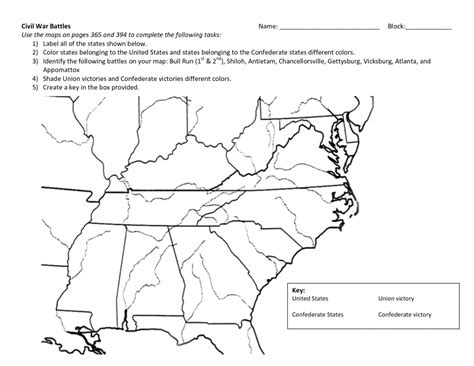 Civil War Blank Map Us History Map Beautiful Worksheets Civil War ...