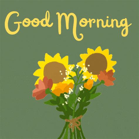 Good Morning Sun Flowers Gifs - Good Morning GIFs