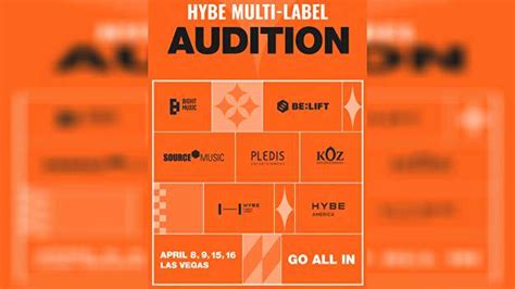 Sept labels sous HYBE annoncent des auditions pour des talents à Vegas ...