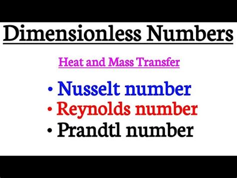 nusselt number, reynolds number and prandtl number |dimensionless ...