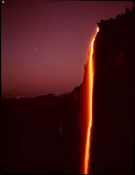 With only a trickle of water, Yosemite's 'firefall' still puts on show