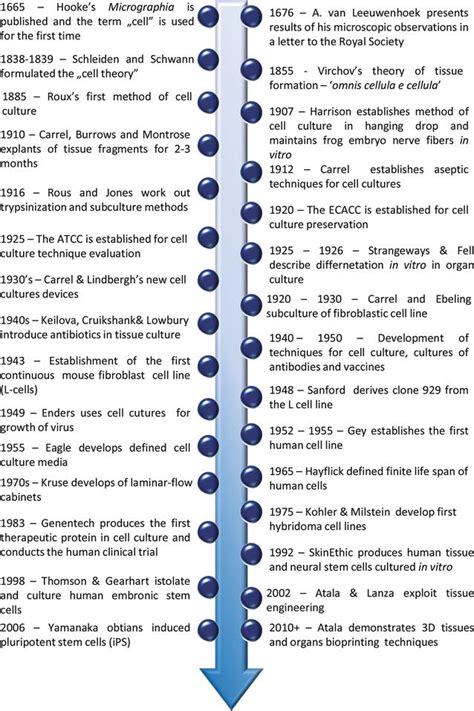 Cell History Timeline