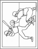 Baseball Catcher Coloring Page Pages sketch template