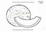 Melon coloring Page  Free Printable Cut Out Template sketch template
