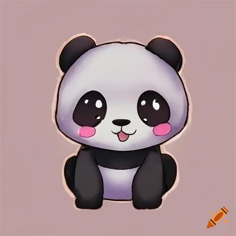 Cute anime panda with big eyes on Craiyon