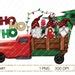 Red Buffalo Plaid Christmas Truck Clip Art, Christmas Gnomes PNG, Hand Drawn Vintage Christmas ...