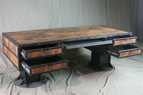 rustic industrial desk with reclaimed wood – Combine 9 | Industrial Furniture