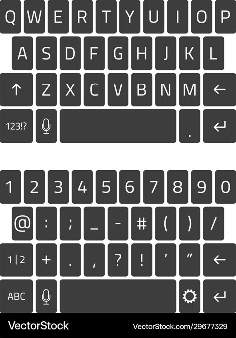 Qwerty keyboard smartphone Royalty Free Vector Image