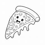 Premium Vector  Pizza Character coloring Page Illustration sketch template