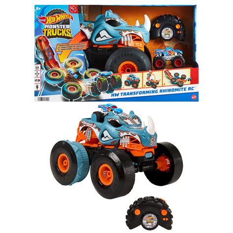 Hot Wheels Monster Trucks Hw Transforming Rhinomite Rc Vehicle | HPK27 ...