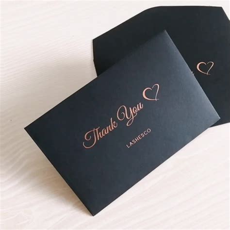 Zpt8-10 Small Mini Matt Black Card Pocket Envelope Customized Logo Rose ...