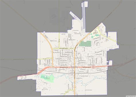 Map of Comanche city, Texas