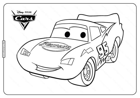 Disney Pixar Cars 3 Lightning Mcqueen Coloring Page | Coloring pages ...