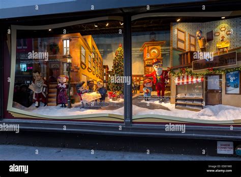 Christmas window holiday display at Macy's department store December 16, 2014 in New York City ...