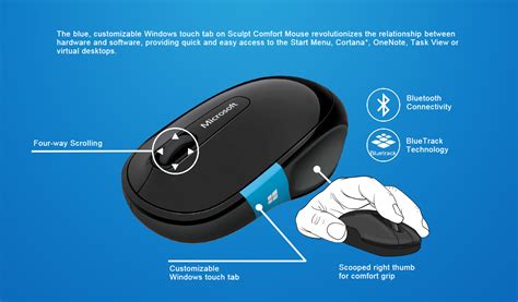 Wireless Mouse Microsoft SCULPT COMFORT Bluetooth Mobile Portable Mice ...