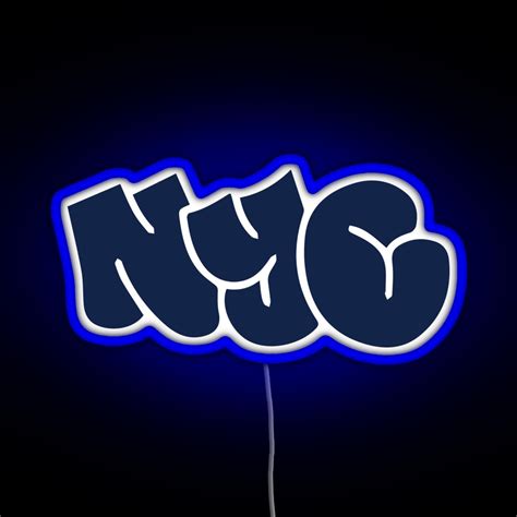 Nyc New York City Graffiti Sticker Rgb Neon Sign