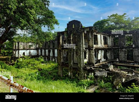 The ruins of Middleside Barracks, on Corregidor Island in the ...