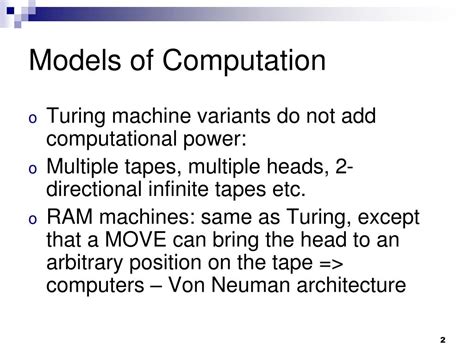 PPT - Models of Computation PowerPoint Presentation, free download - ID:3103578