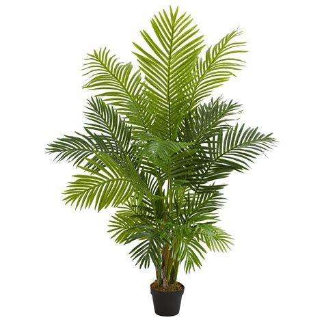 Nearly Natural 5ft. Hawaii Palm Artificial Tree, Black - Walmart.com ...