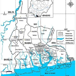 Map of Nigeria and Rivers State, highlighting the study area [33 ...