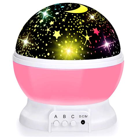 Star Projector Starry LED Night Light, 360 Degree Rotating Moon Sky Night Lamp for Adult Kids ...