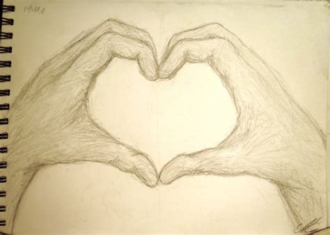 Heart Hands Drawing at GetDrawings | Free download