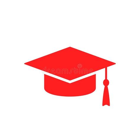 Red Grad Cap Icon