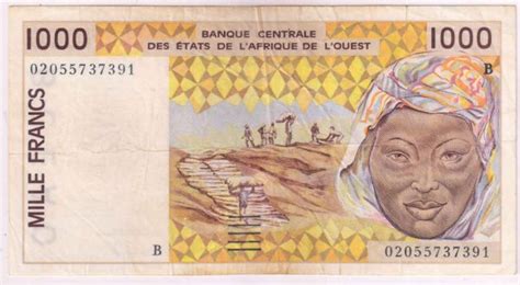 BENIN - West African States - 1000 Francs currency note - KB Coins & Currencies