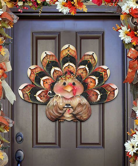 Thanksgiving Outdoor Thanksgiving Decor Turkey Wreath Wooden | Etsy ...