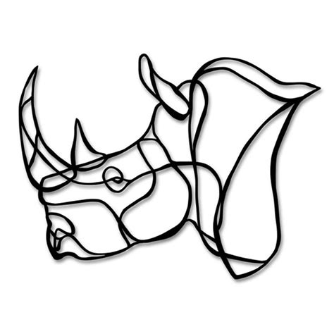 Rhino Head Drawing at GetDrawings | Free download