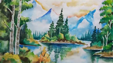 Nature Watercolor Painting at GetDrawings | Free download