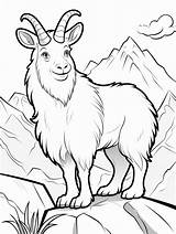 Premium Photo  Coloring Pages Of Animals mountain goat coloring sketch template