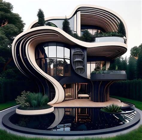 Futuristic Architecture with Greenery