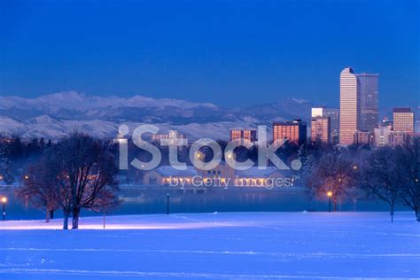 Denver Colorado Skyline In Snow Feb 2013 Stock Photo | Royalty-Free | FreeImages