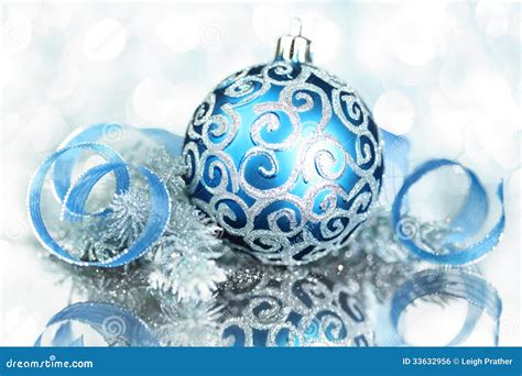 Blue Christmas Decorations Royalty Free Stock Image - Image: 33632956