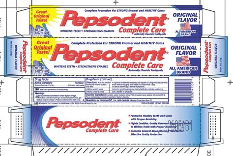 Pepsodent Complete Care Original (paste, dentifrice) Church & Dwight Co ...