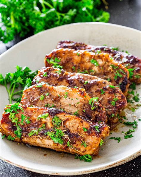 Mustard Balsamic Pork Chops - Jo Cooks