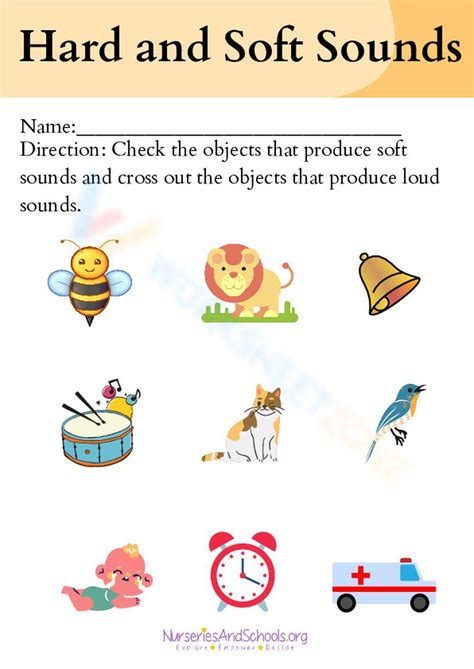 Free Printable Grade 2 Loud and Soft Sounds Worksheets