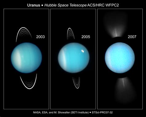 Going, Going, Gone: Hubble Captures Uranus's Rings on Edge | HubbleSite