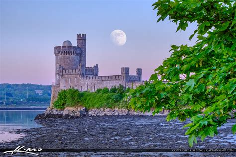 Blackrock Castle Cork Ireland Moonrise | Royal Stock Photo