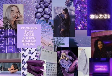 Collage Grunge Purple Aesthetic Laptop Wallpaper - bmp-titmouse