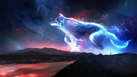 Wolf, Fantasy, Art, 4K, 3840x2160, #61 Wallpaper PC Desktop