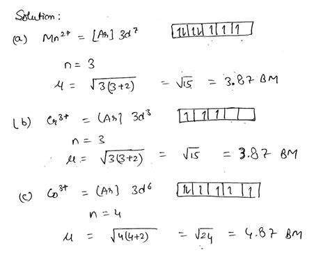 Q4)Calculate spin only magnetic moment of the following ions in aqueous ...