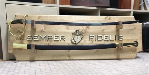 Custom Wooden NCO/ Officer Military Sword Display | Military sword ...