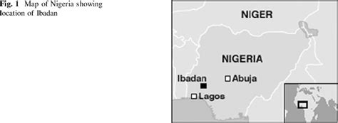 Map of Nigeria showing location of Ibadan | Download Scientific Diagram