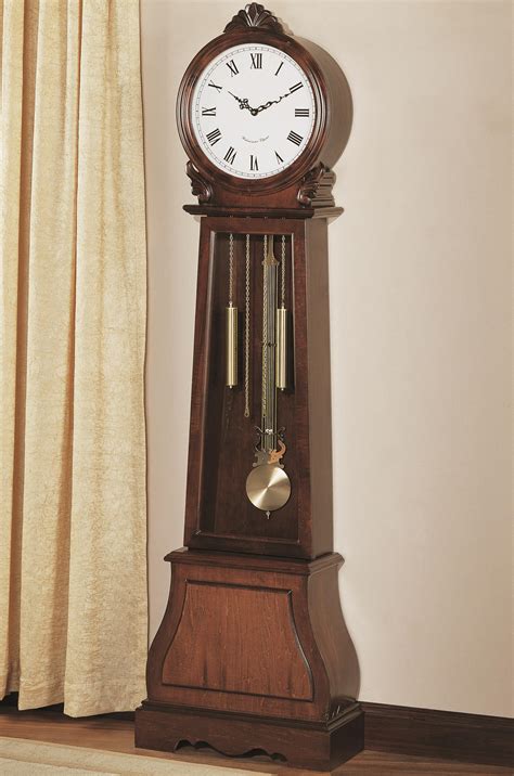 Coaster Grandfather Clocks Brown Traditional Grandfather Clock with Chime | A1 Furniture ...