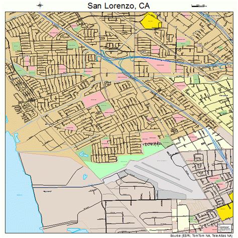 San Lorenzo California Street Map 0668112