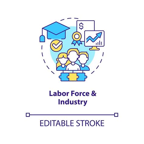 Premium Vector | Labor force and industry concept icon