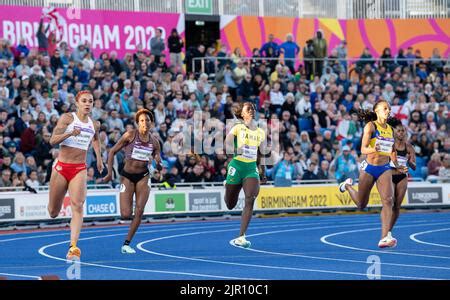 Jodie Williams, Junelle Bromfield and Sada Williams competing in the ...