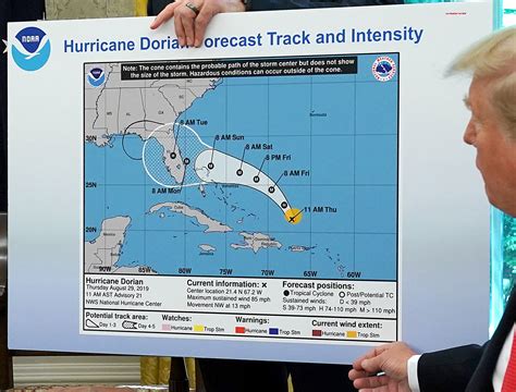 If Trump Altered NOAA's Hurricane Dorian's Forecast Path to Include Alabama, He May Have Broken ...